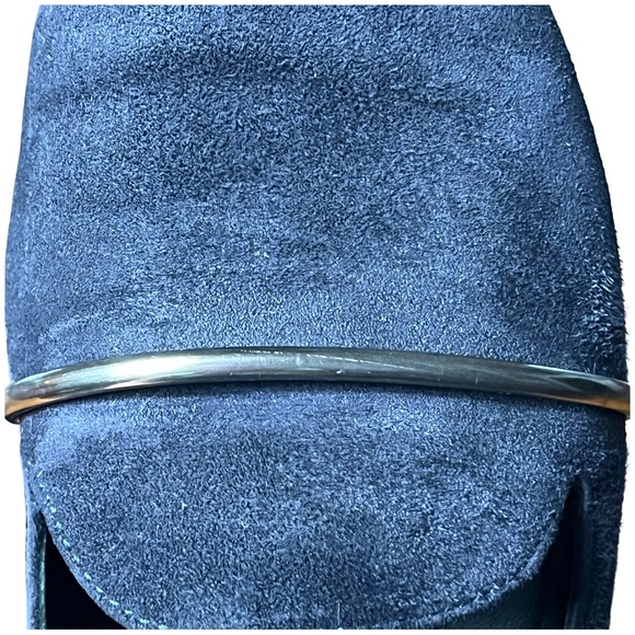 AGL Attilio Giusti Leombruni Blue Leather Suede Loafers Shoes Size 36.5 Preppy - Picture 5 of 10